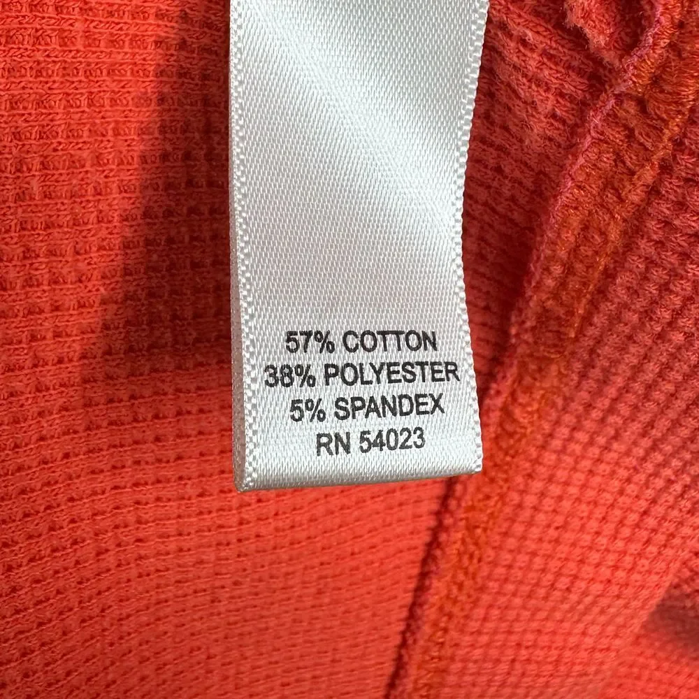 Banana Republic Waffle‎ Knit Long Sleeve Crewneck size XXL Orange